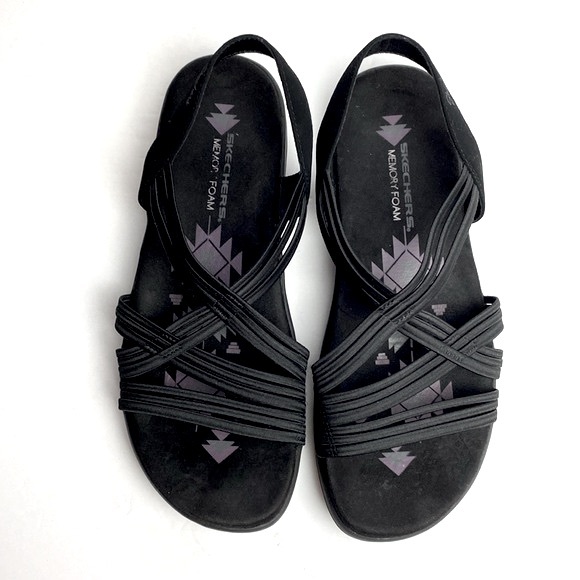 Skechers Women's Reggae Slim - Sunnyside Open Toe Sling Back Sandal Size 10 - Picture 6 of 12